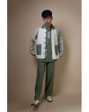 Meadows Unisex Colour Blocked Shirt Jacket