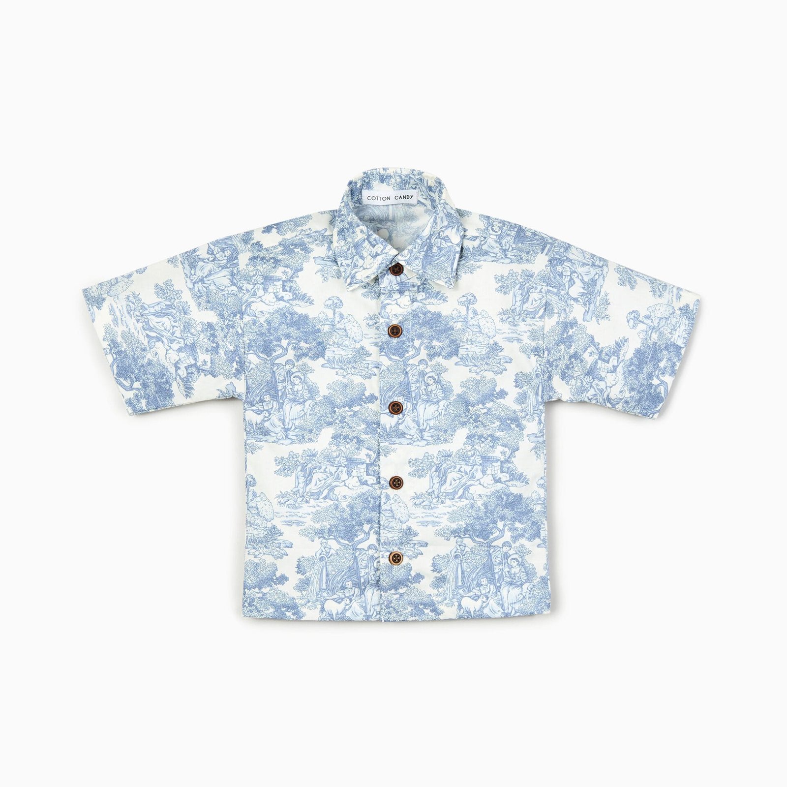 Country Toile Shirt in Blue
