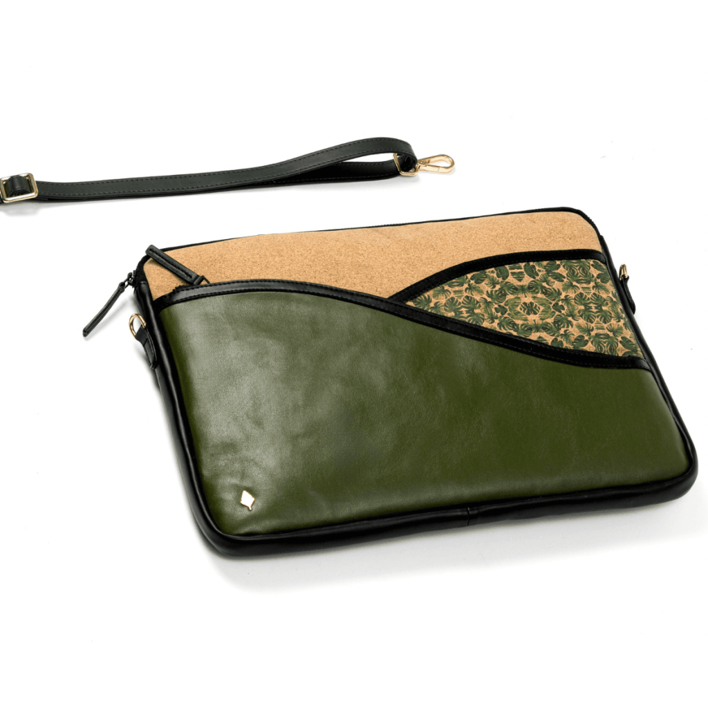 Acacia Vegan Leather Laptop Sleeve – Olive
