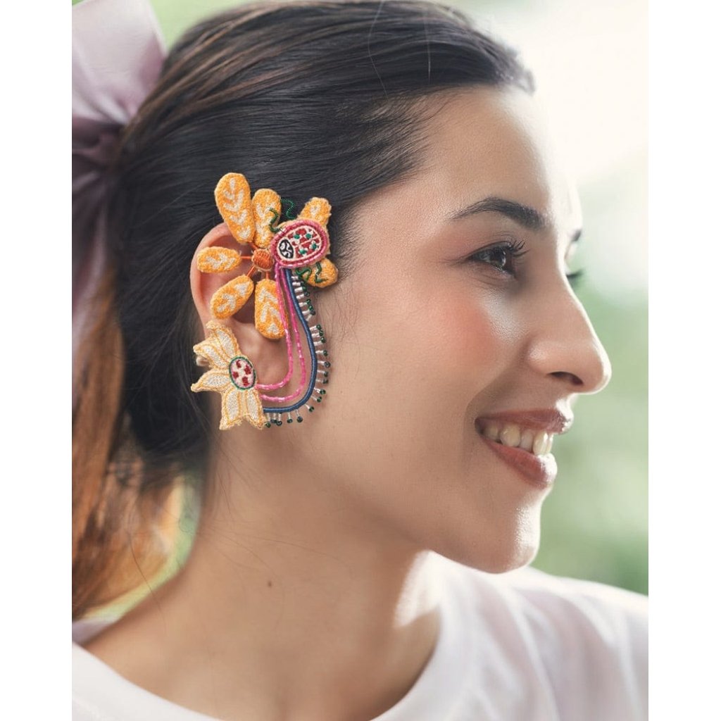 Kajol!! Handcrafted floral embroide