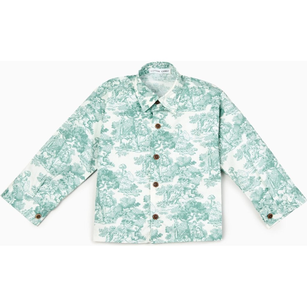 Country Toile Shirt in Green