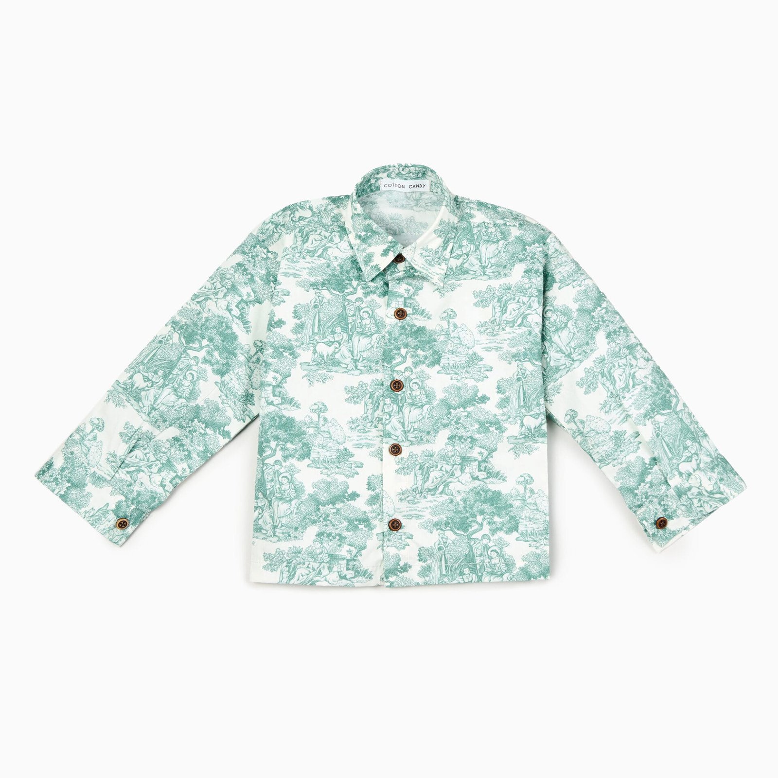 Country Toile Shirt in Green