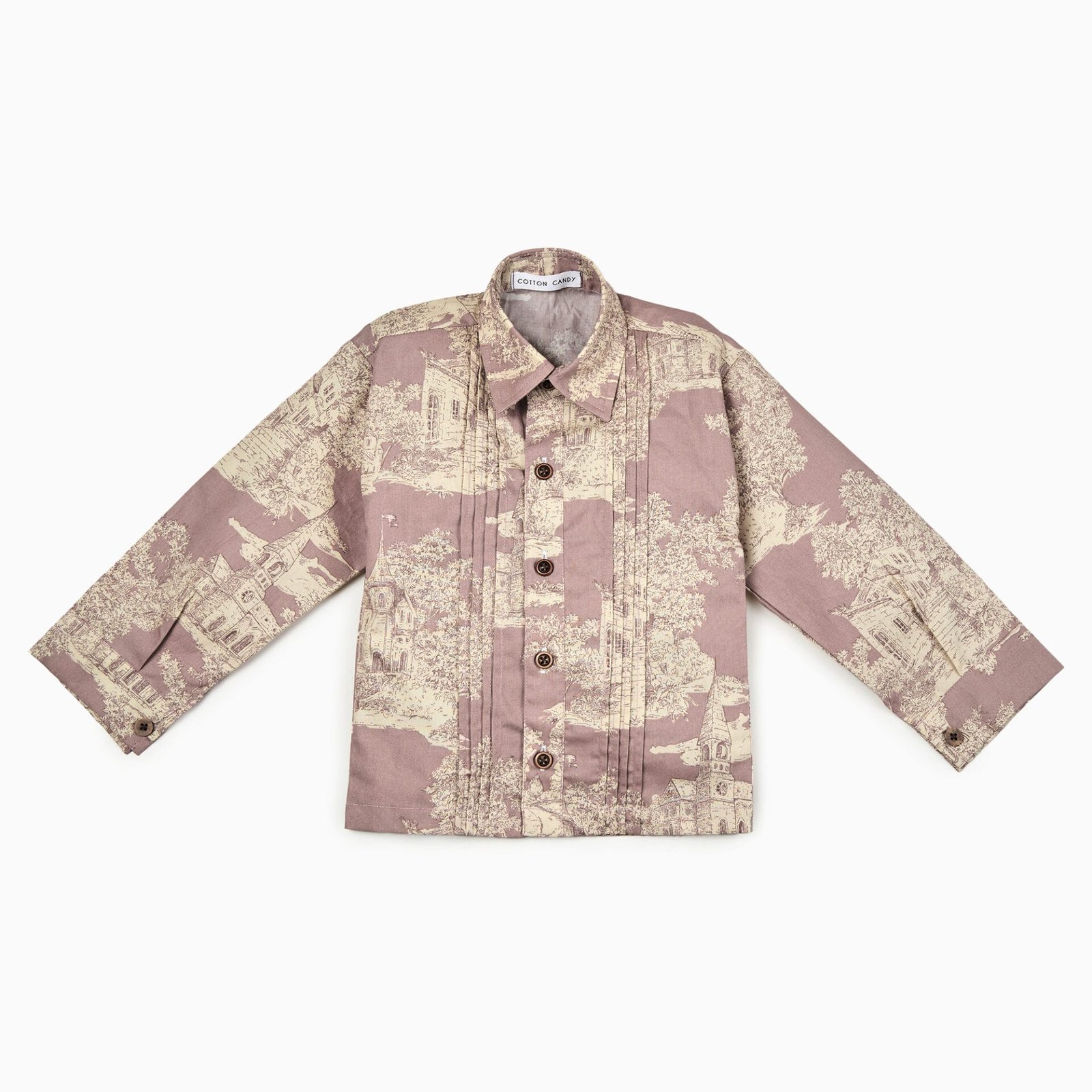 French Castle Vintage Toile Pintuck