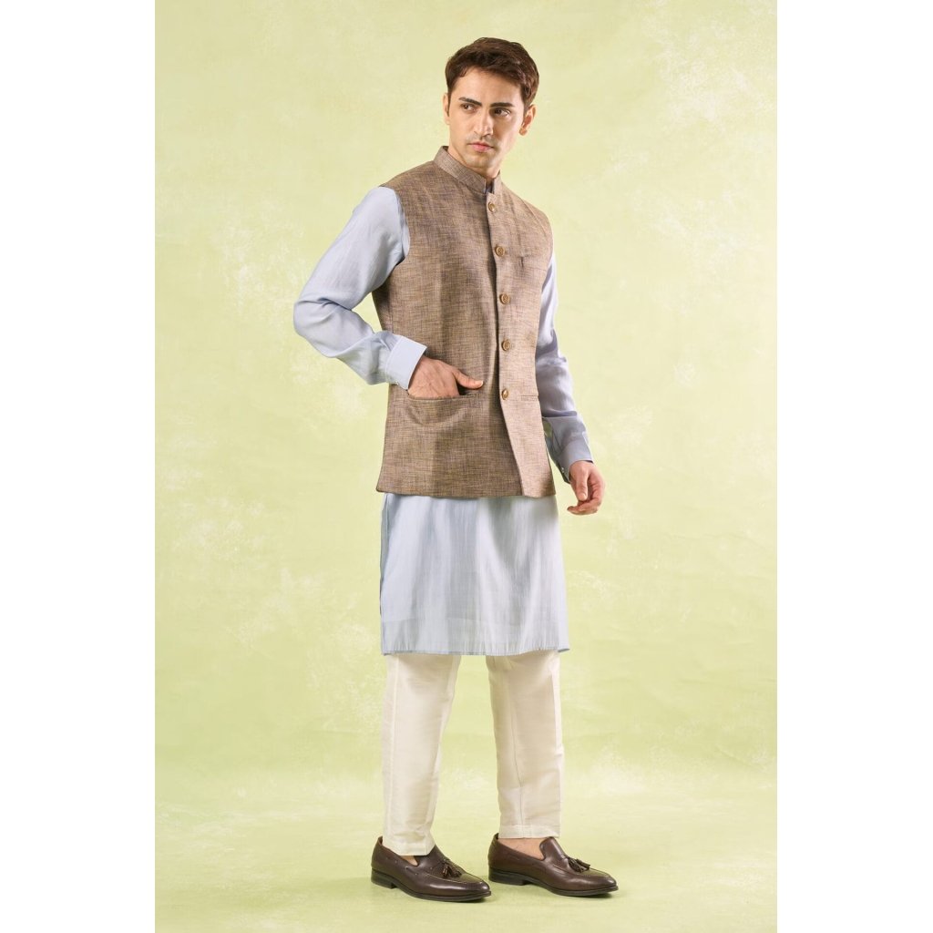 Brown Textured Jacket