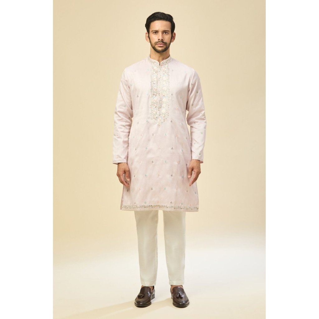 Blush Pink Embroidered Kurta-Jacket