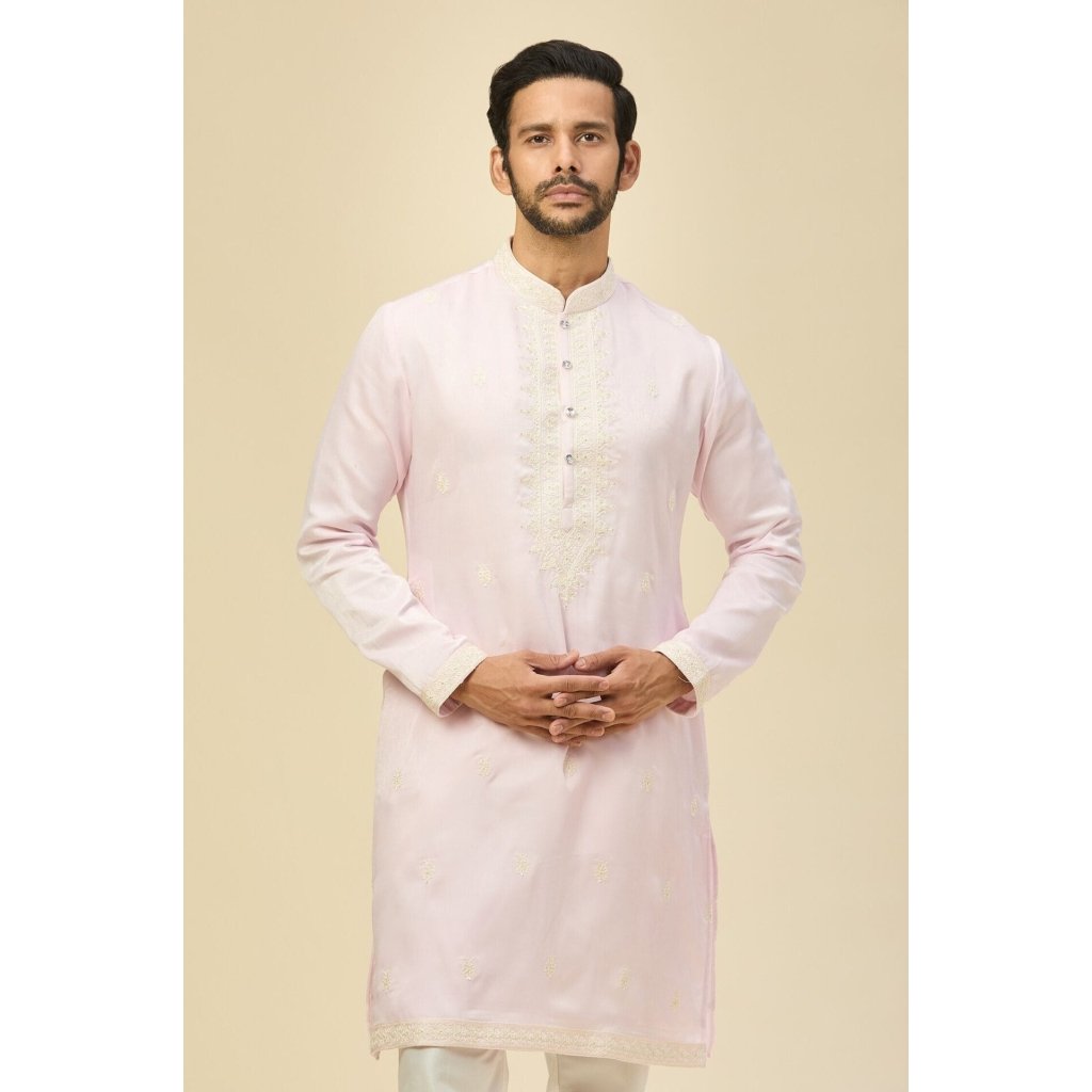 Baby Pink Embroidered Kurta Set