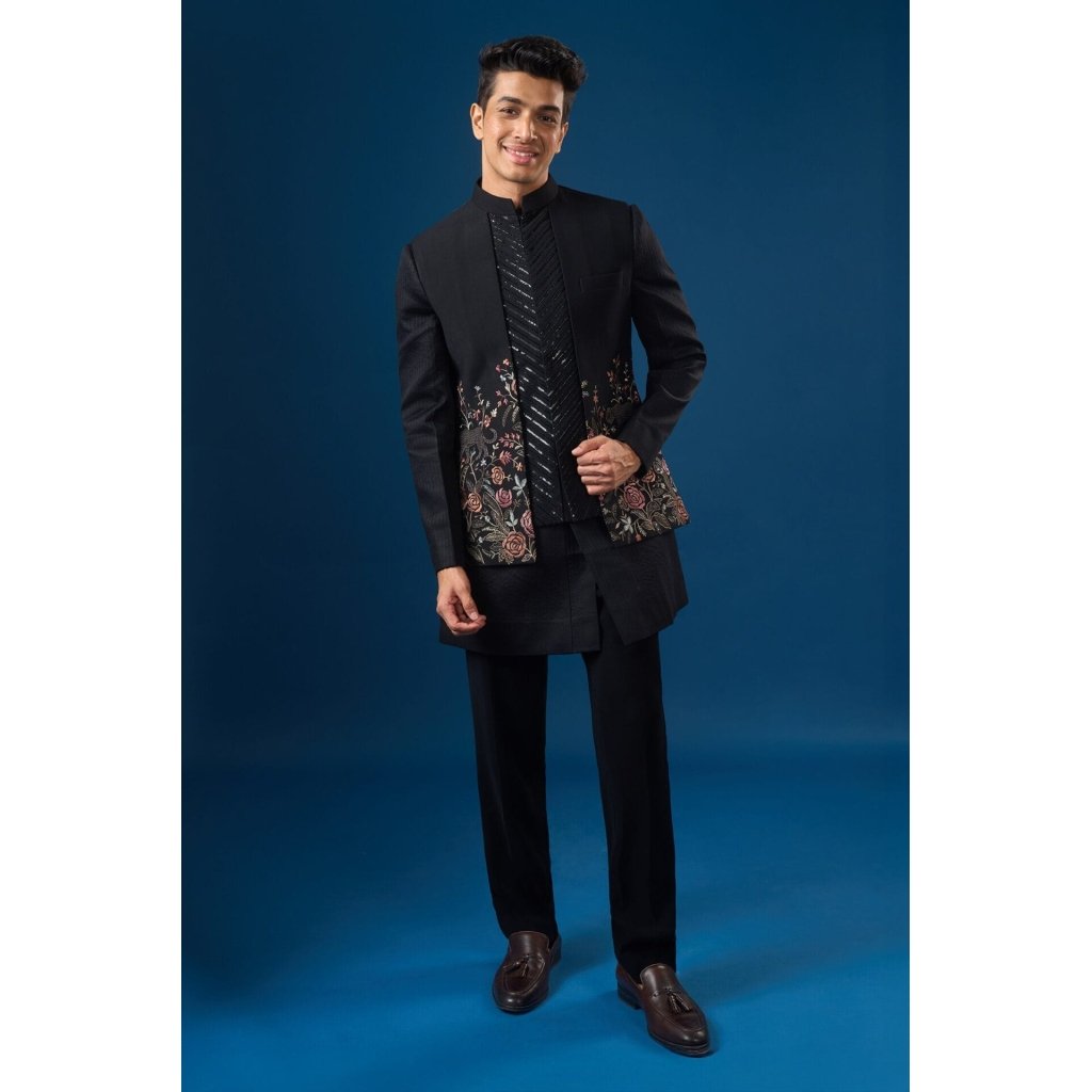 Coal Fauna Kurta-Bundi Set