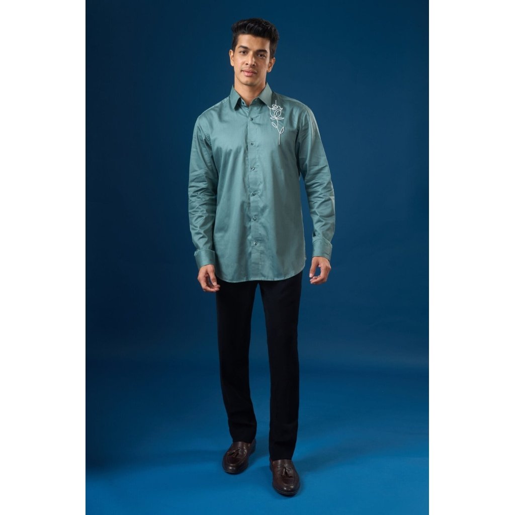 Rama Green Rose Shirt