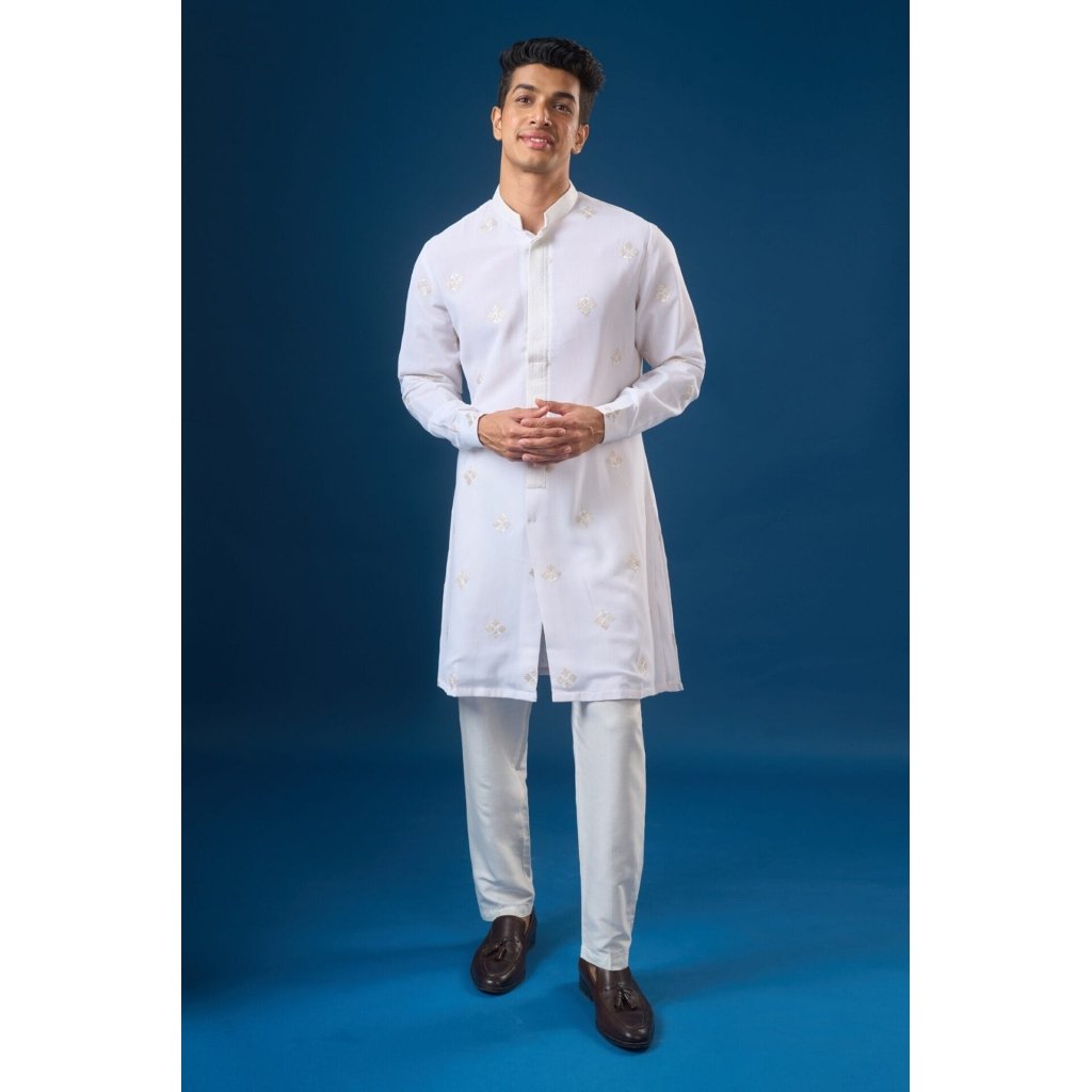 White Embroidered Kurta