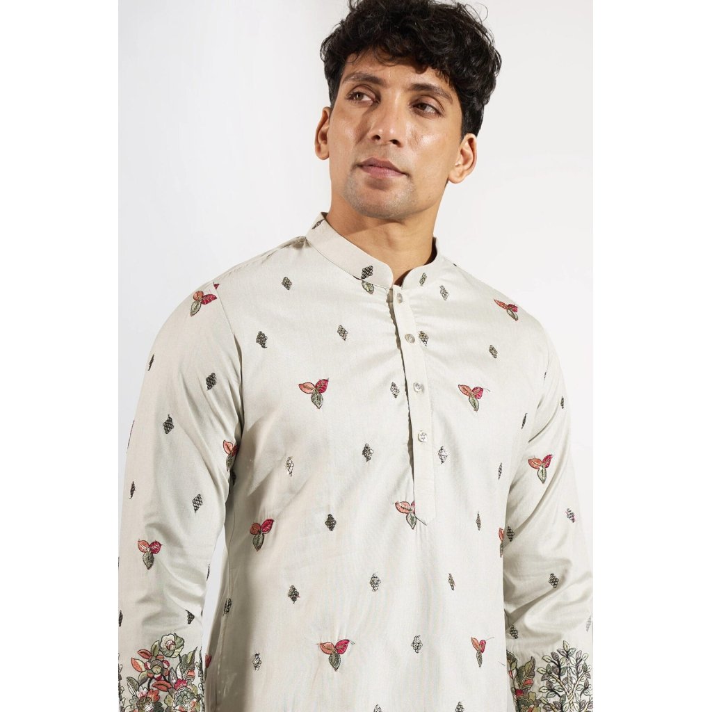 Sage Green Embroidered Kurta Set