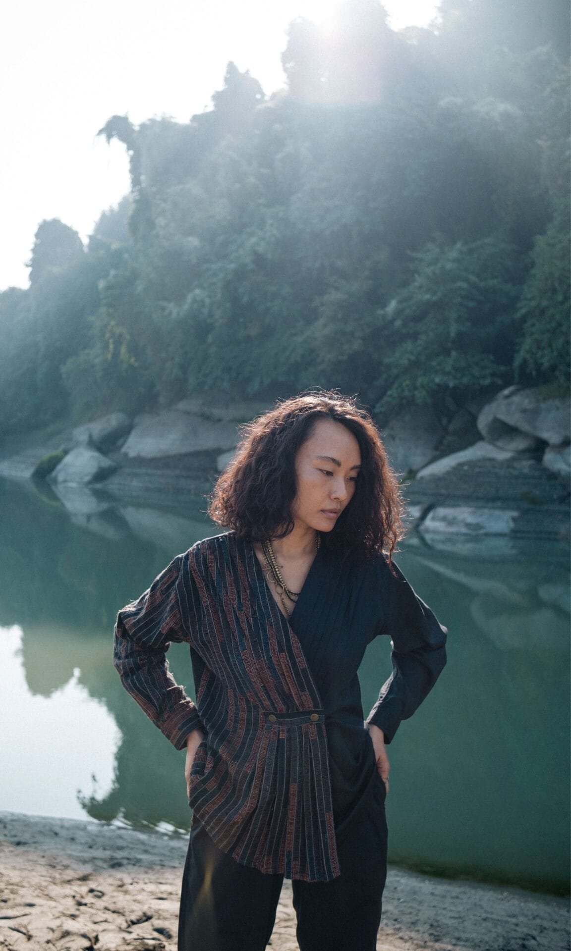 Upcycled Florence Top - Black Coppe