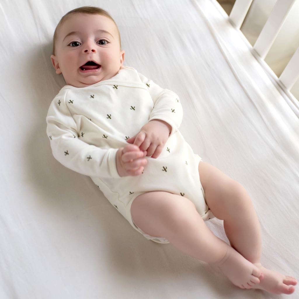 Desert Spiky Organic FullSleeve Kimono Bodysuit 0 to 1Year