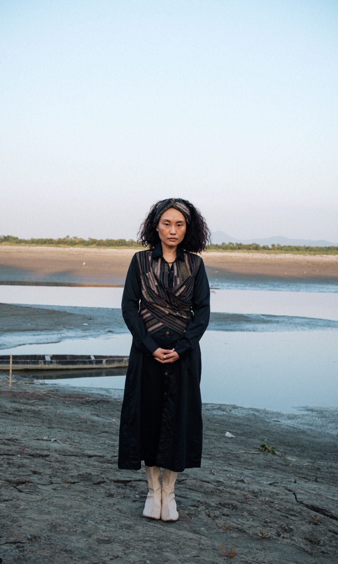 Upcycled Seattle Wrap Long Dress -