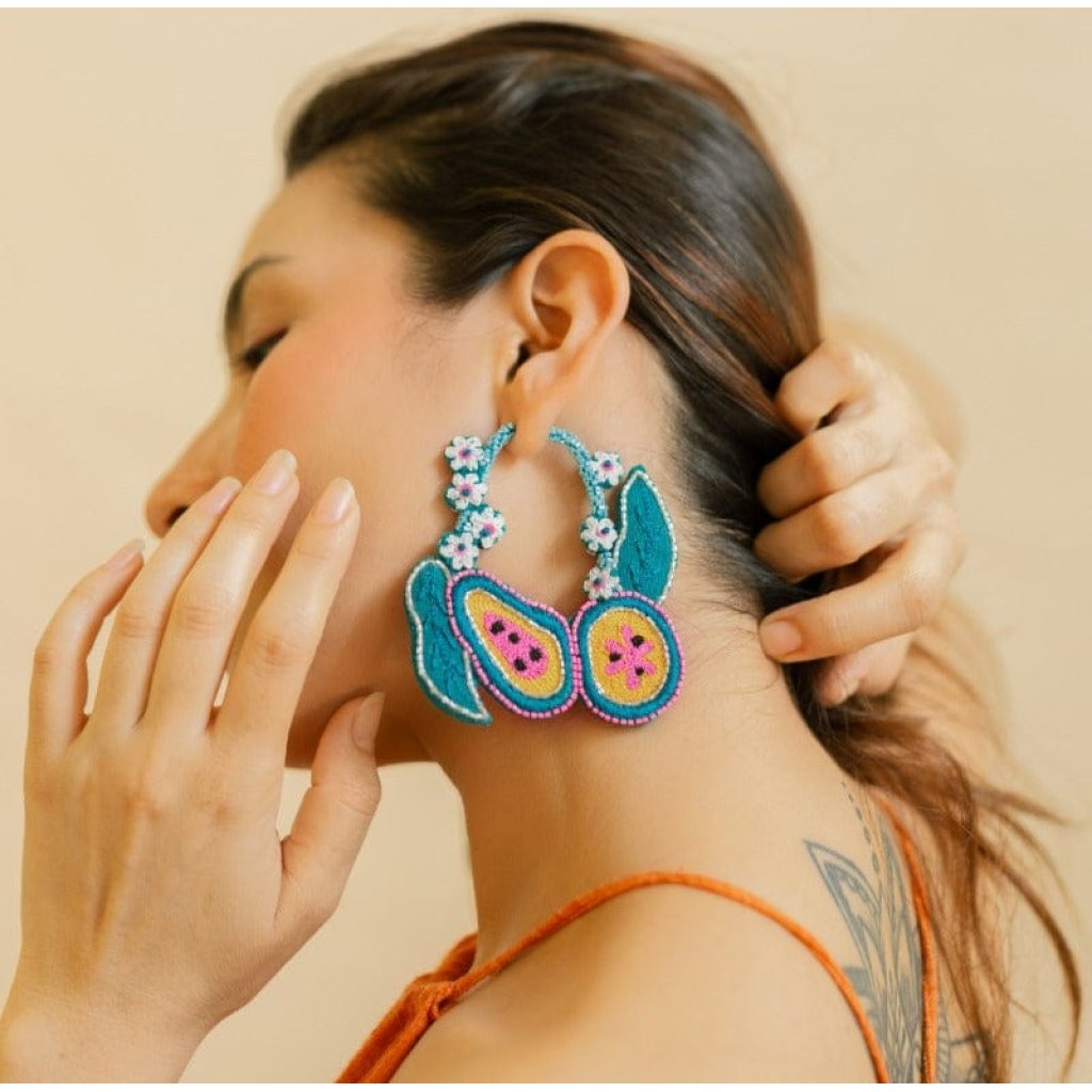 Bermuda handmade hoop earrings