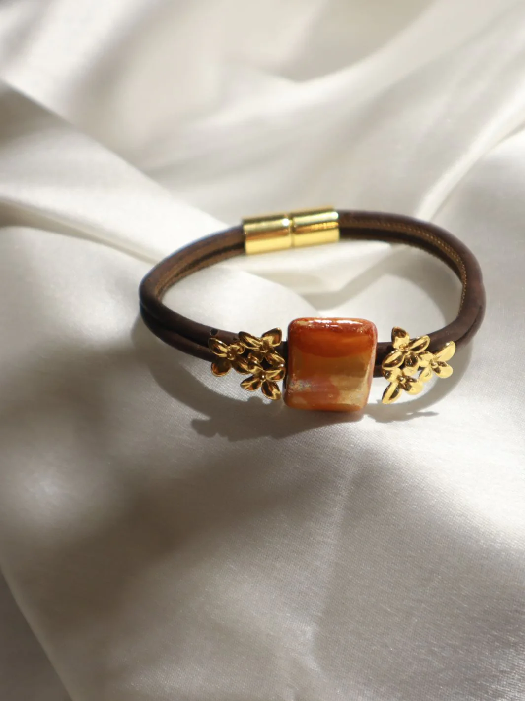 The Sun Fire Iberis Cork Bracelet