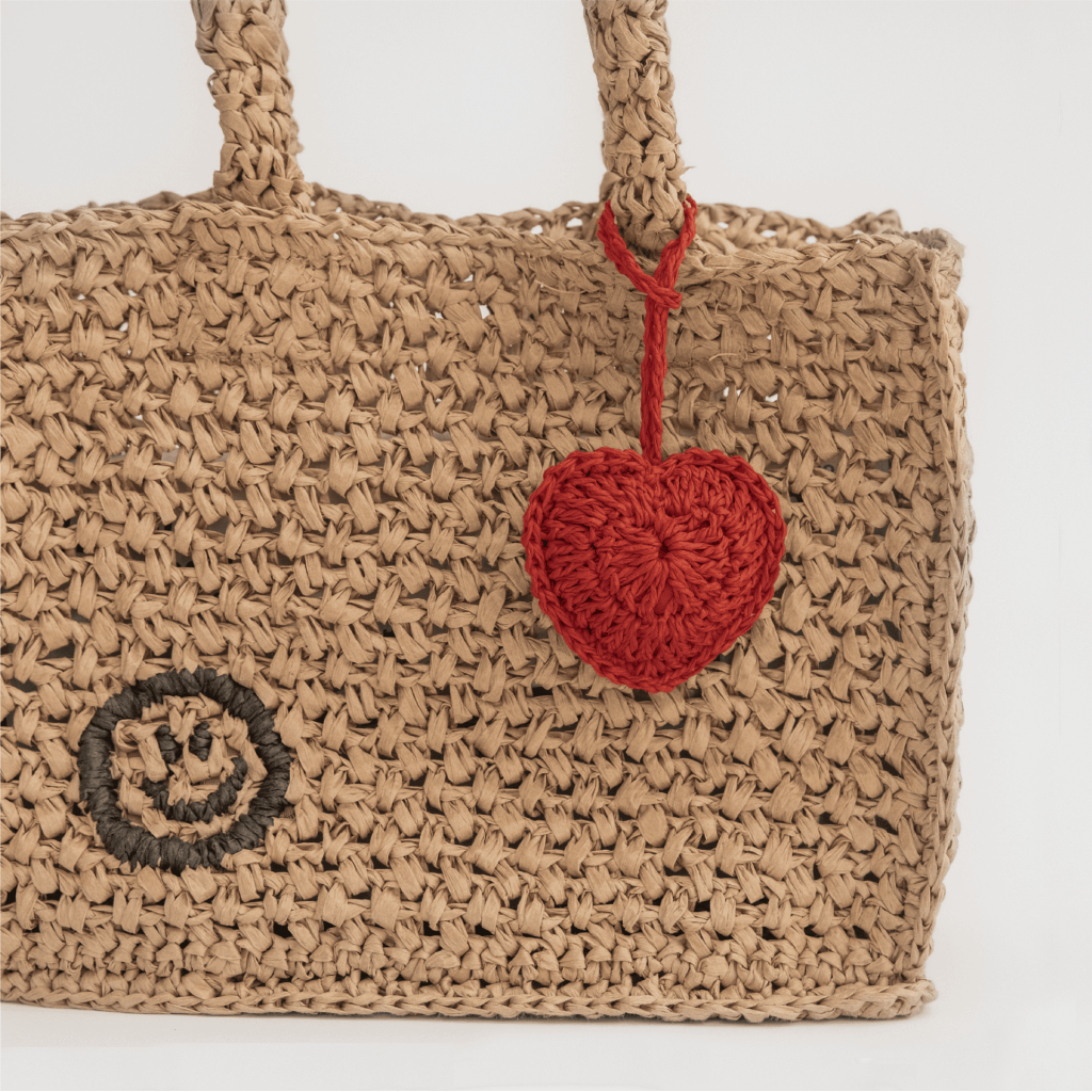 Raffia Keychain – Heart