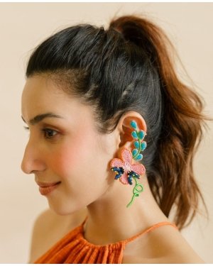 Tahiti handmade floral earrings