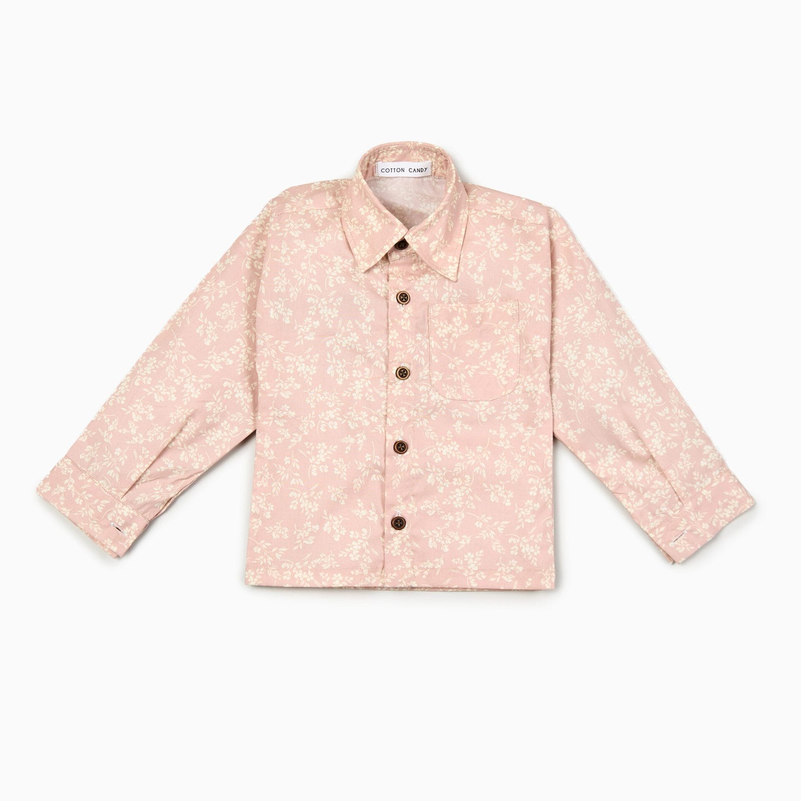 Peach Flora Shirt