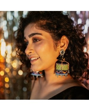 Kaala Khatta handmade potli earrings