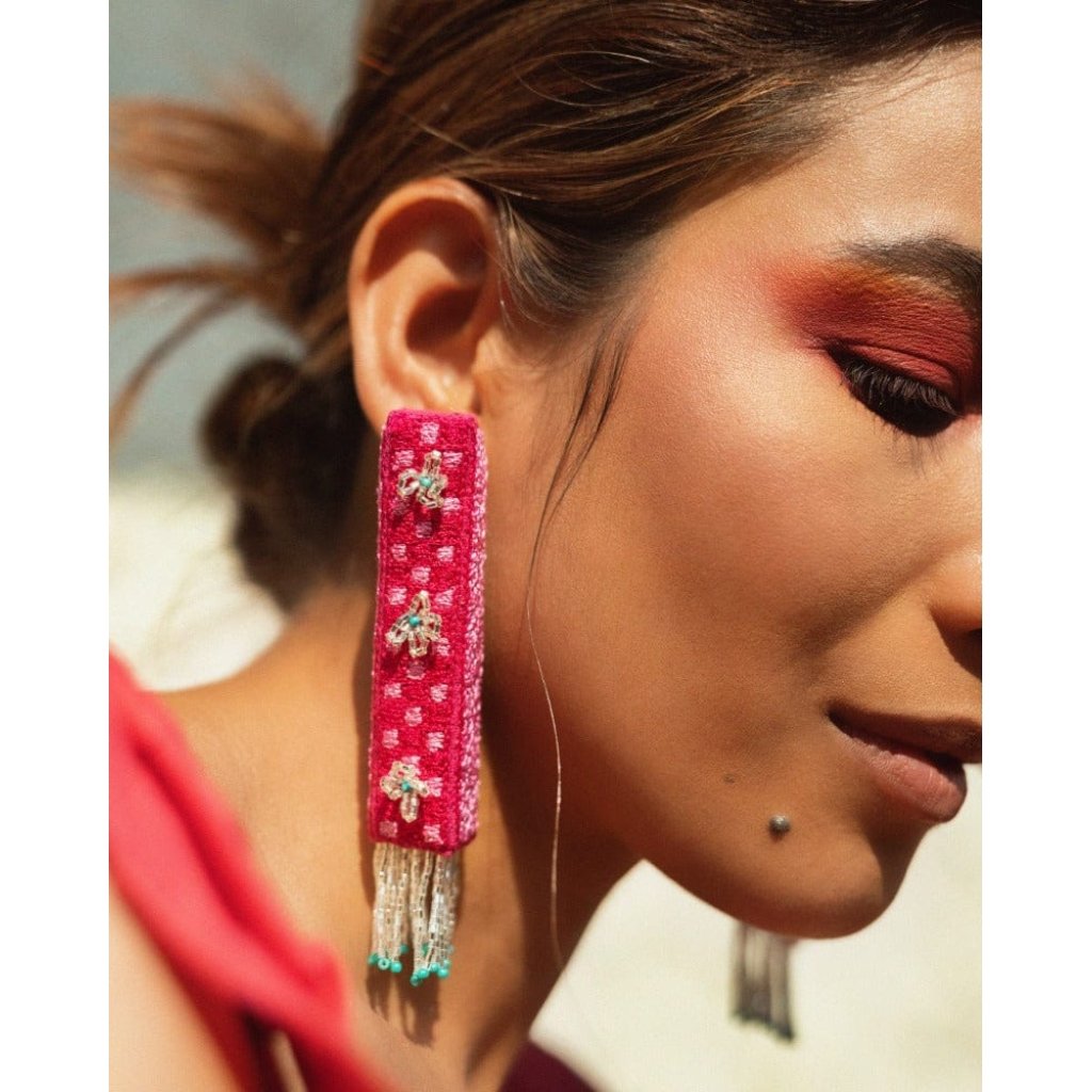 Ahia! Handmade 3D statement earring