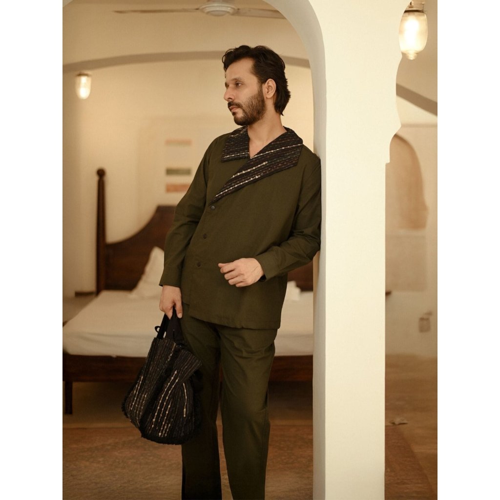 Upcycled Handwoven Arrow collar shi