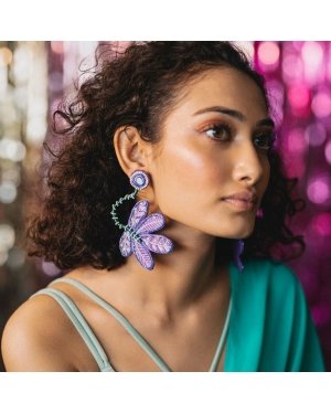 Shikanji handmade flower earrings