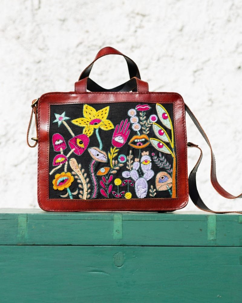 Tambola!! Handcrafted embroidered leather bag