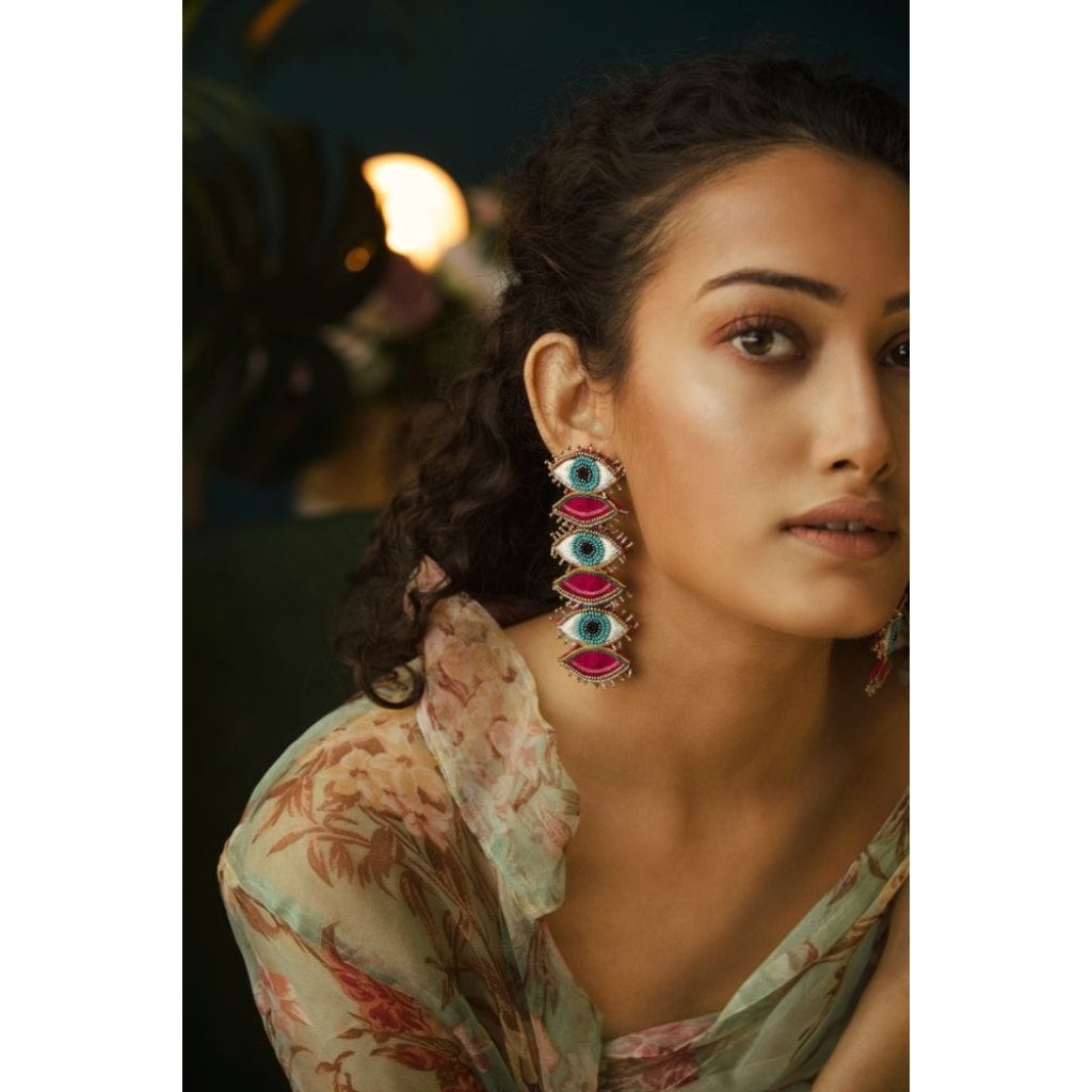 Ooh La La! Handmade evil eye earrin