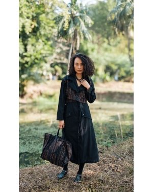 Handwoven Copenhagen Trench - Black Copper