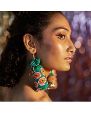 Kahwah handmade potli earrings