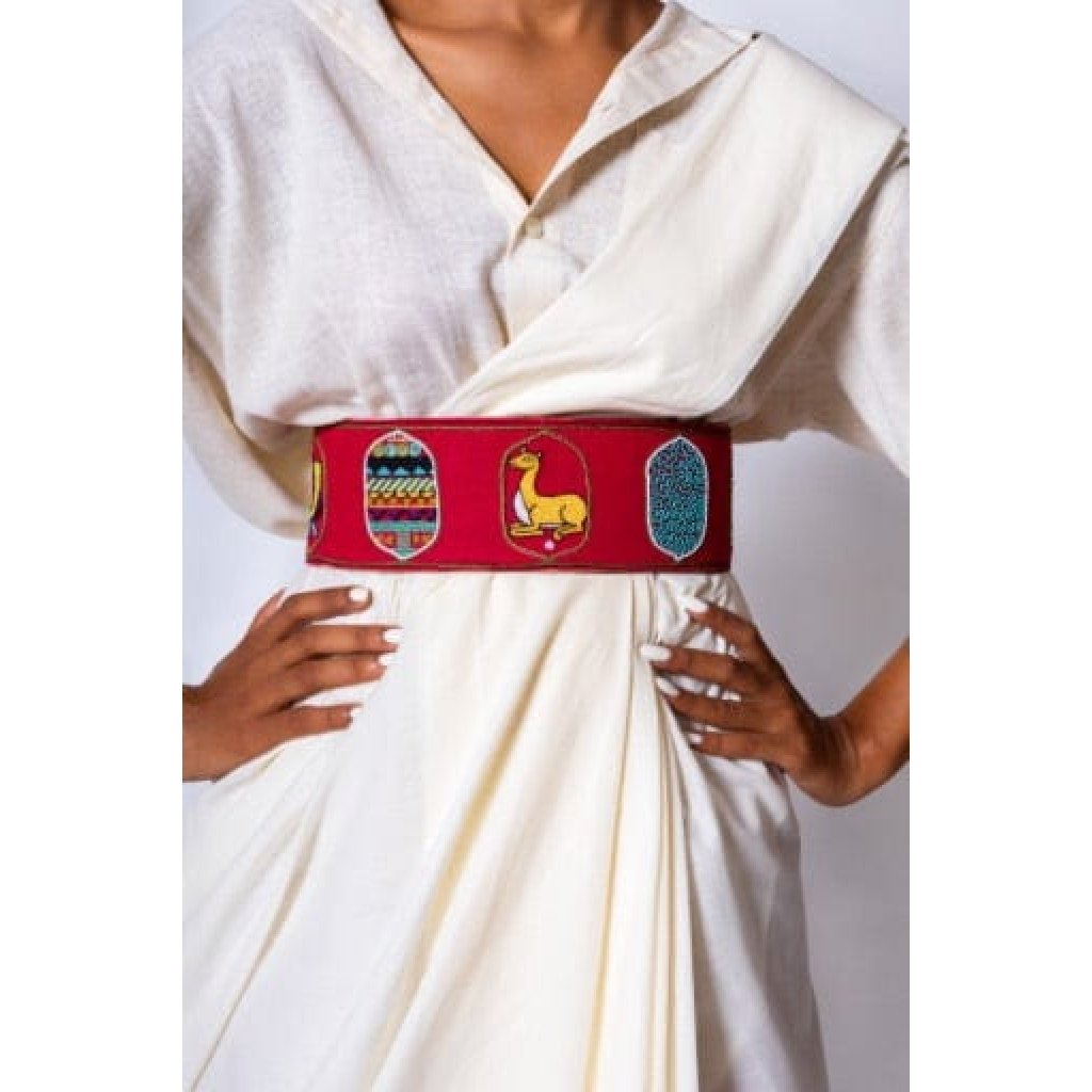 Rummy handcrafted leather belt