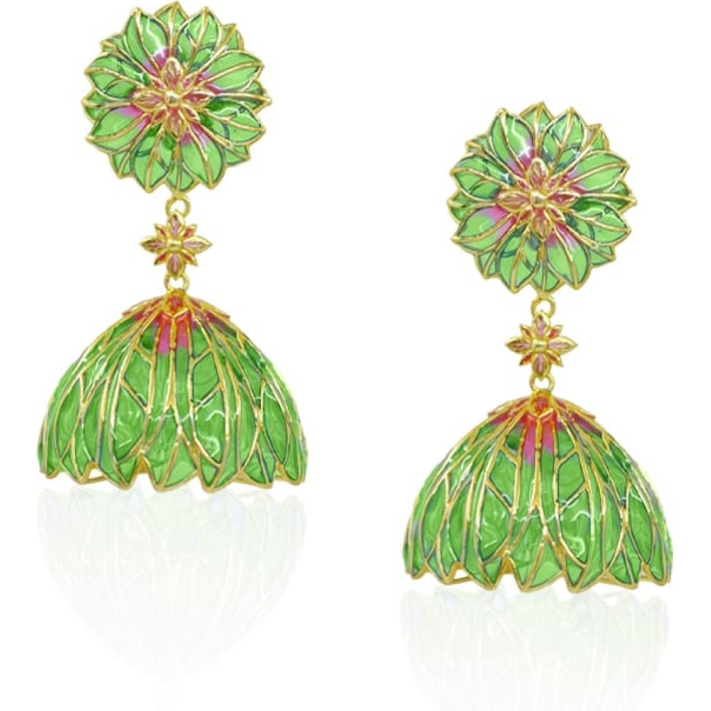 Bloom Lotus Jhumki Earrings
