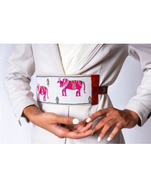 Sudoku!! Handcrafted embroidered leather belt