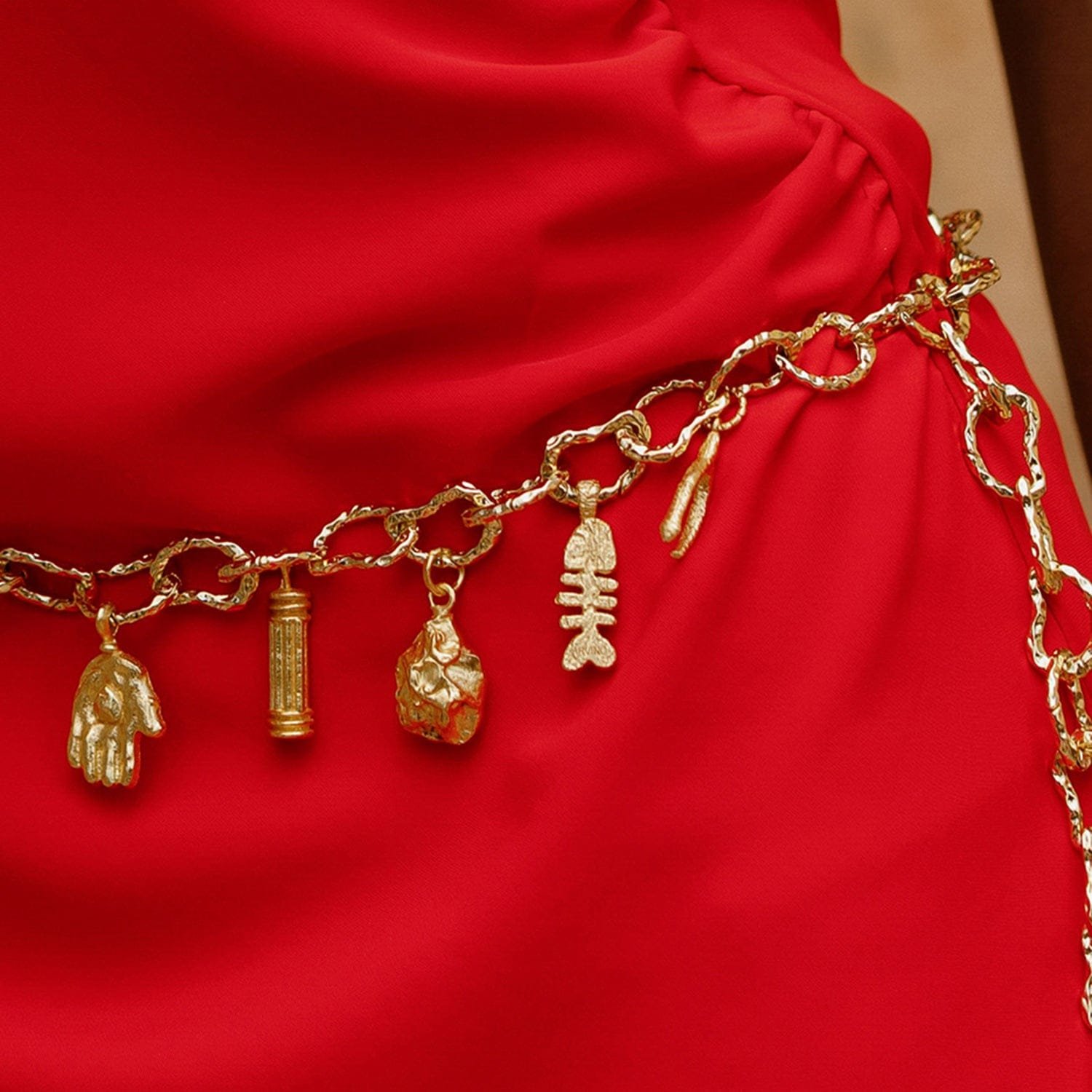 Rocky Relic Textured Charm - 22KT Real Gold Plated Distressed Pendant | Artisanal Earthy Motif on Premium Brass | Unique Unisex Jewelry