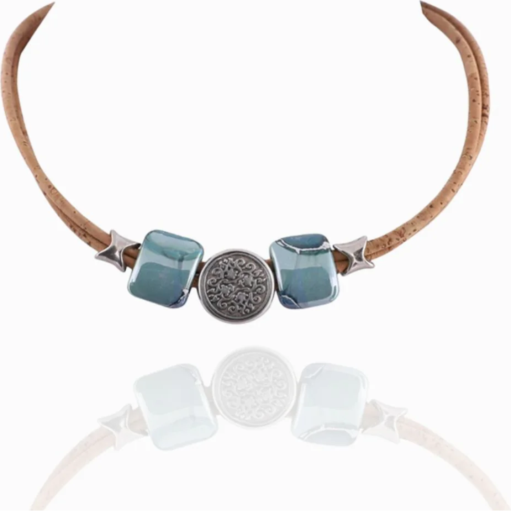 Cork Azure Seas Ceramic Necklace