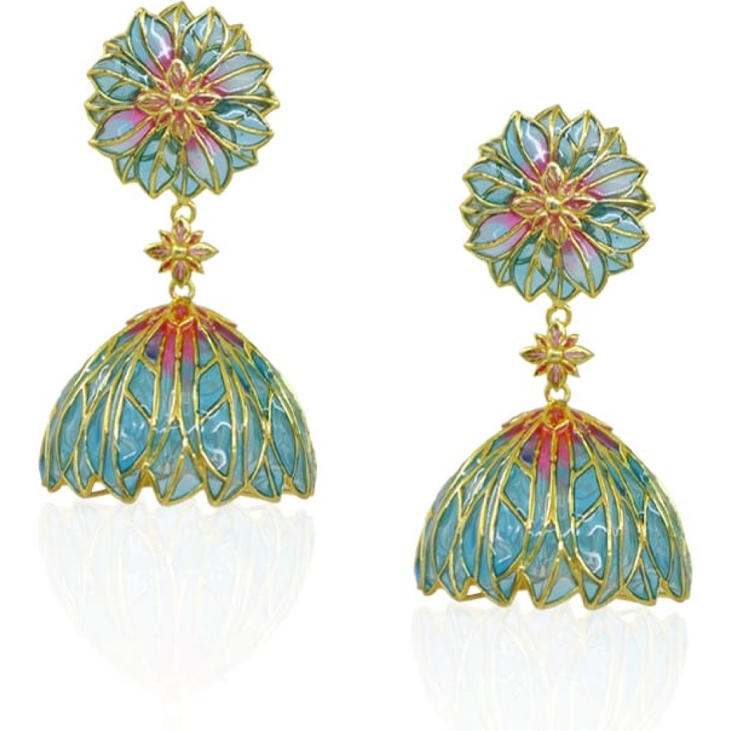 Bloom Lotus Jhumki Earrings