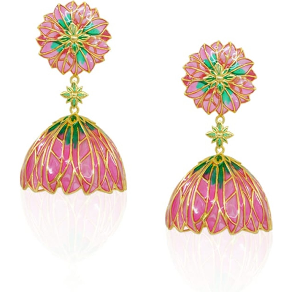 Bloom Lotus Jhumki Earrings