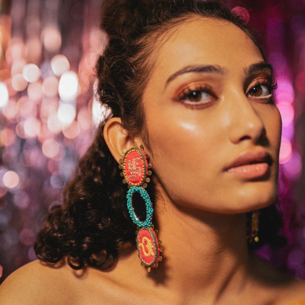 Kesar Kasturi handmade ethnic earri