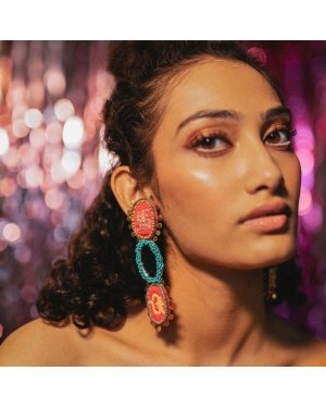 Kesar Kasturi handmade ethnic earrings