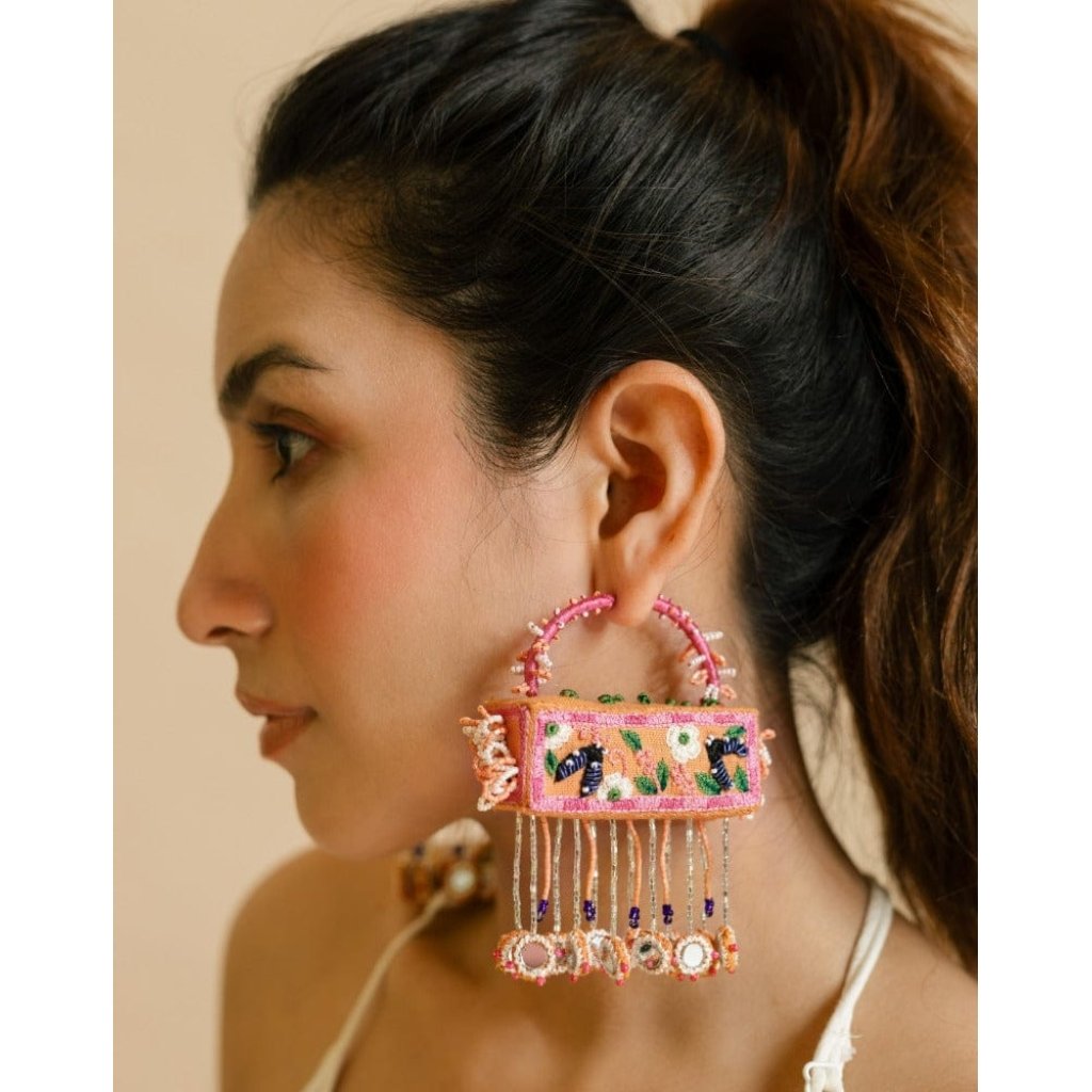 Maldives handmade hoop earrings