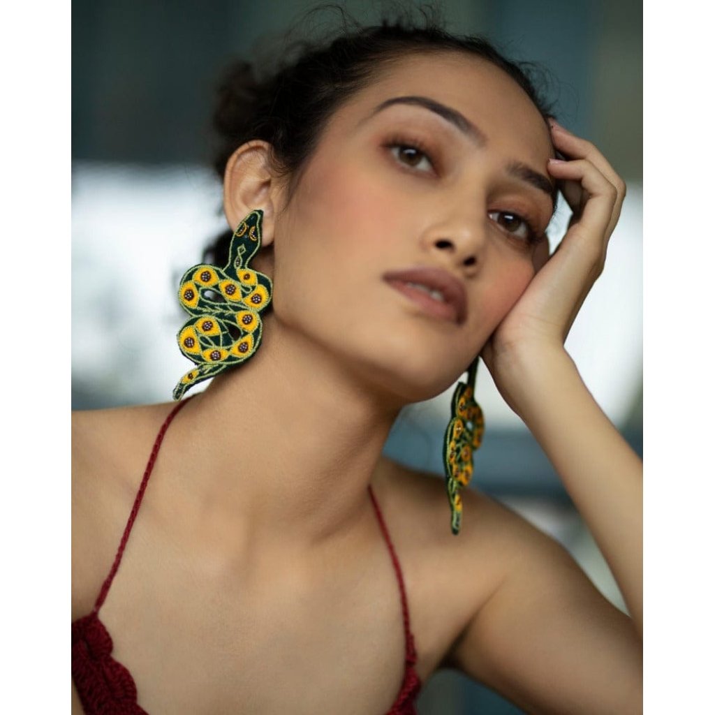 Seriously!! Handmade snake earrings