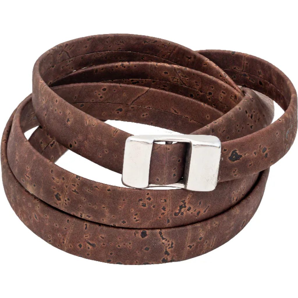 Cocoa Clasp Adjustable Cork Wristba