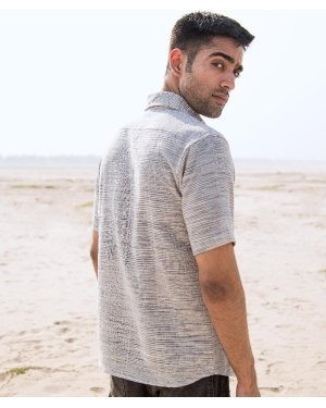 Misty Morning Handwoven Cotton Shirt