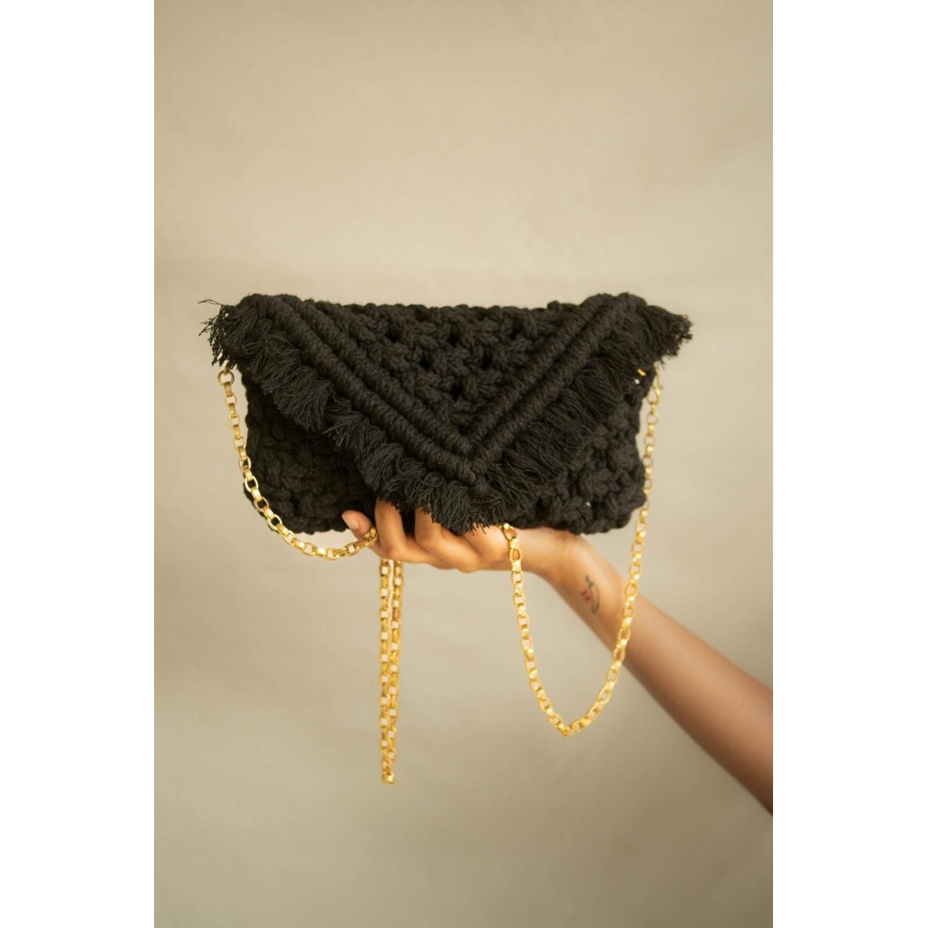 Classic Black Hobo Handbag