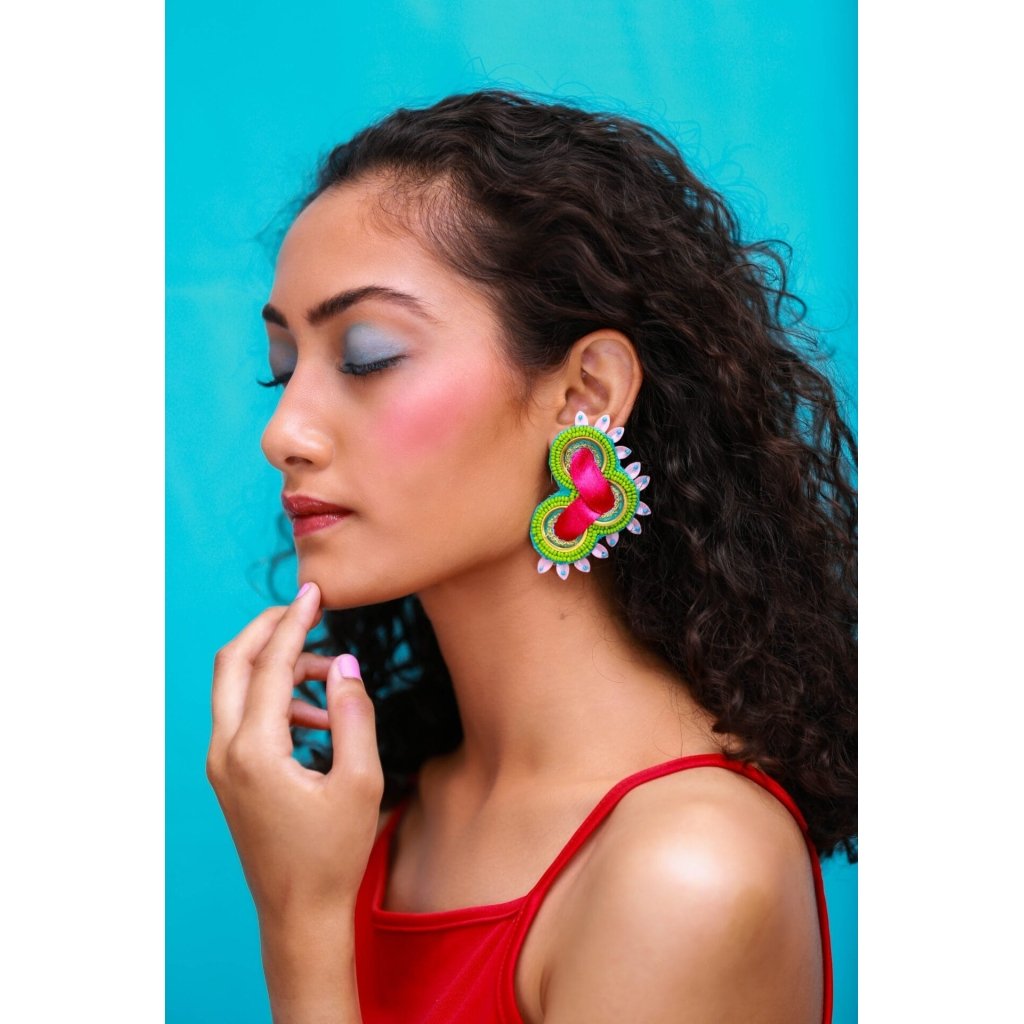 Nougat handmade quirky earrings