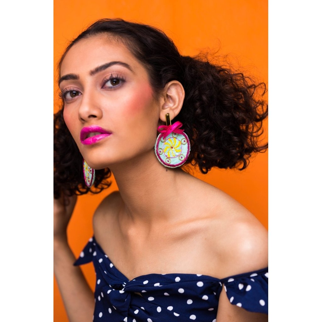 Lollipop handmade quirky earrings