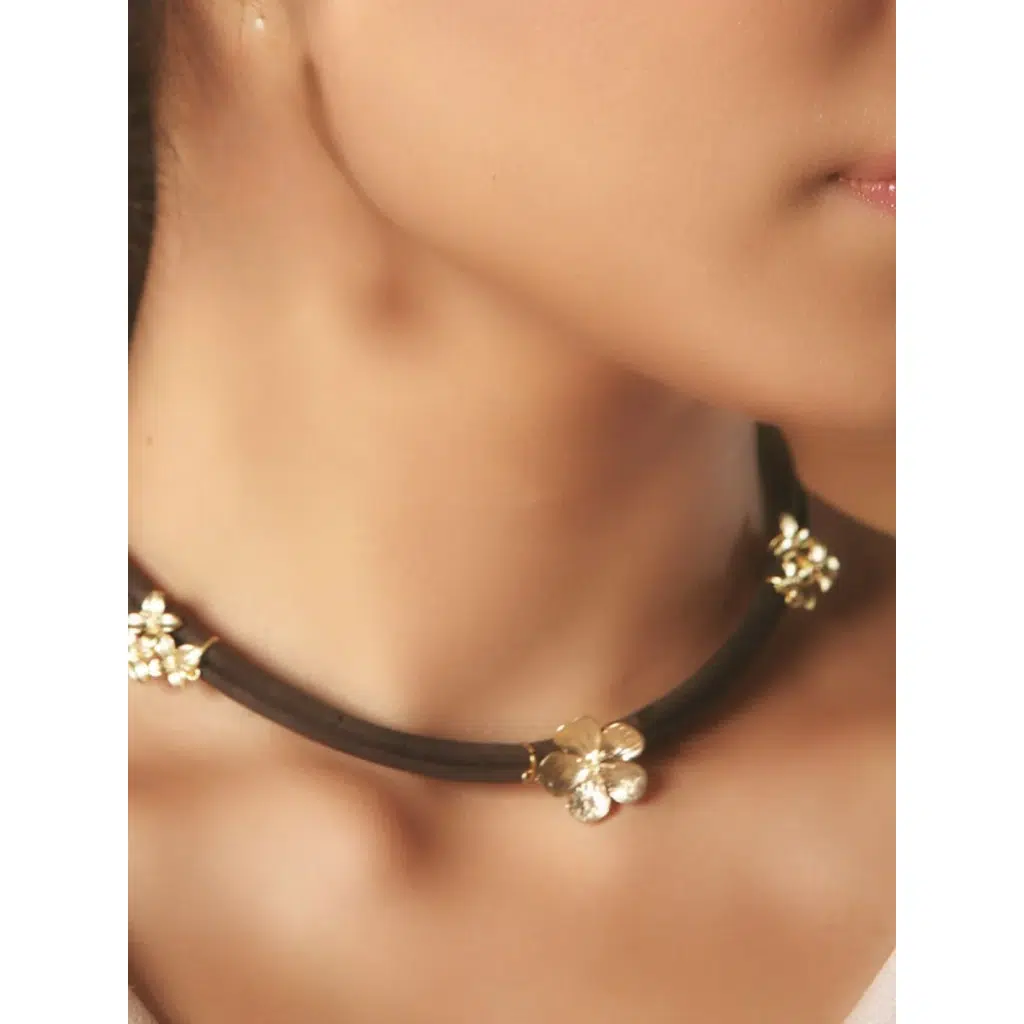 Iberis Gold Cork Necklace