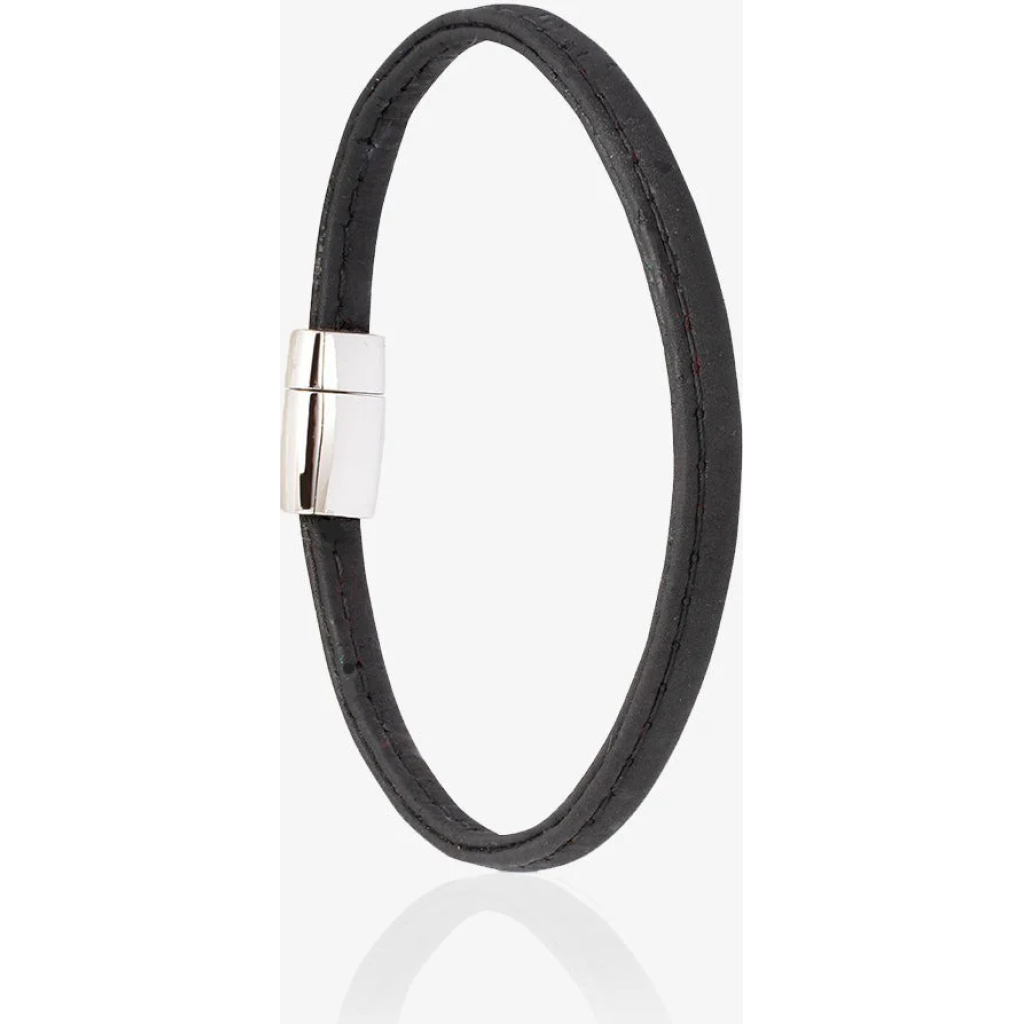 Stellar Linear Cork Wristband in Bl