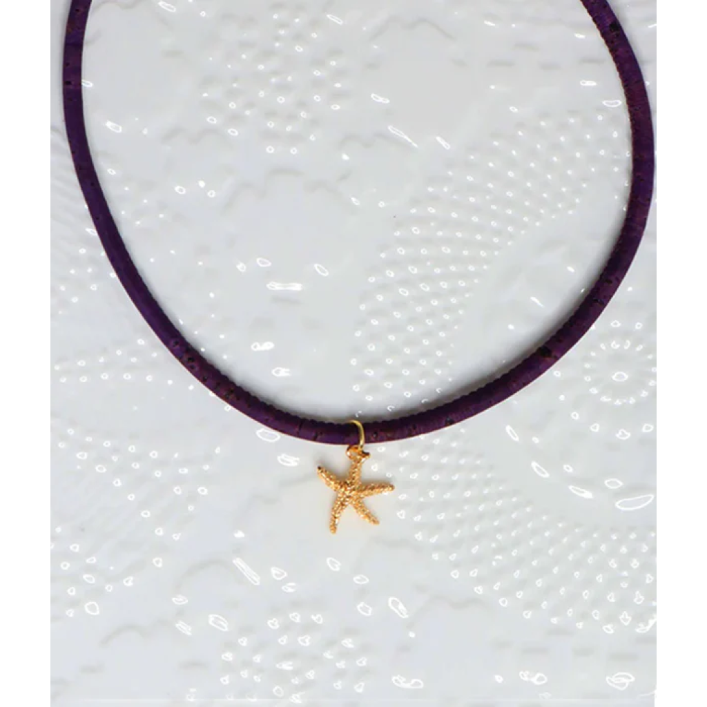 Kids Cork Starfish Pendant Necklace