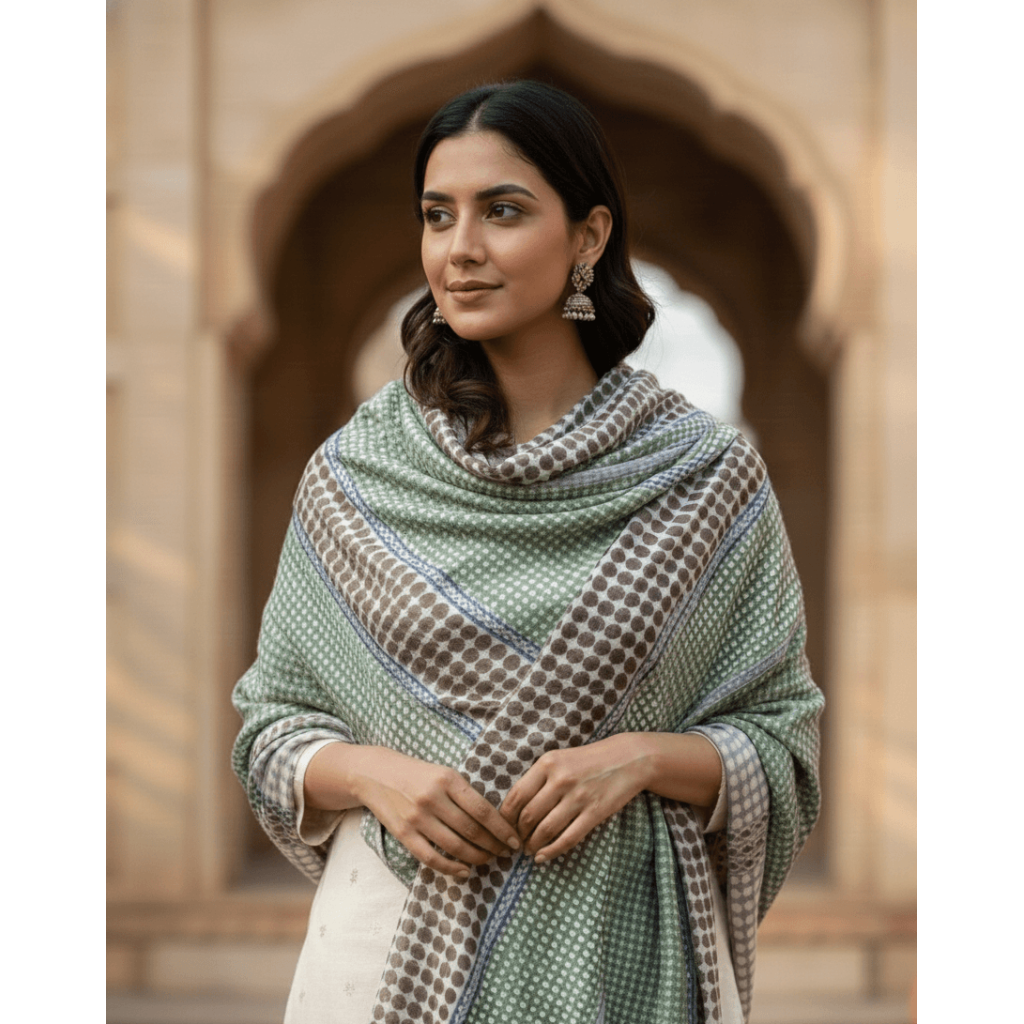 Meadow Dots Fine Cashmere Stole